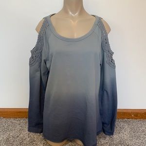 Knox Rose Ombré Cold Shoulder Top